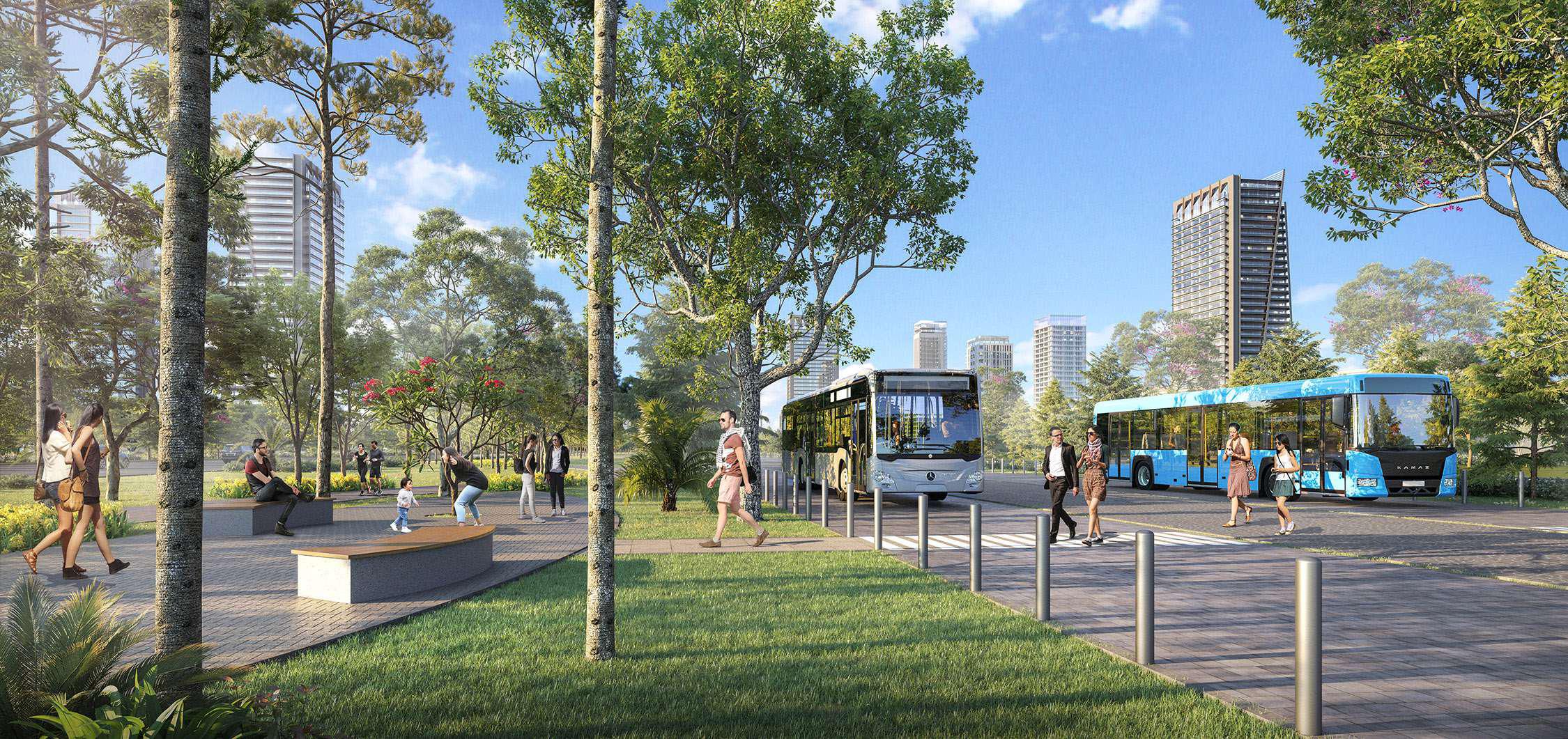 Autonomous Vehicle Route at The Green Spine